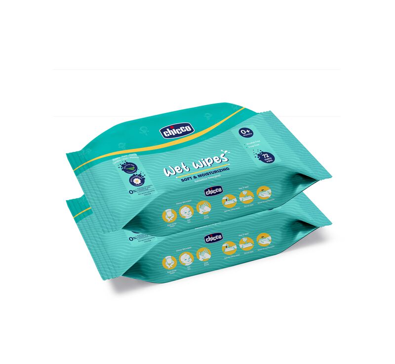 Chicco Wet Wipes 144 pcs image number 1